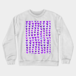 Brush strokes hearts - purple Crewneck Sweatshirt